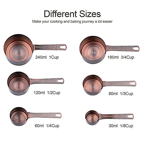 Copper Measuring Cups and Spoons Set 14