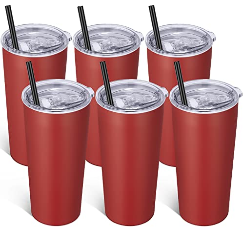 20oz Tumbler Bulk with Lid and Straw 6 Pack (6 Count)