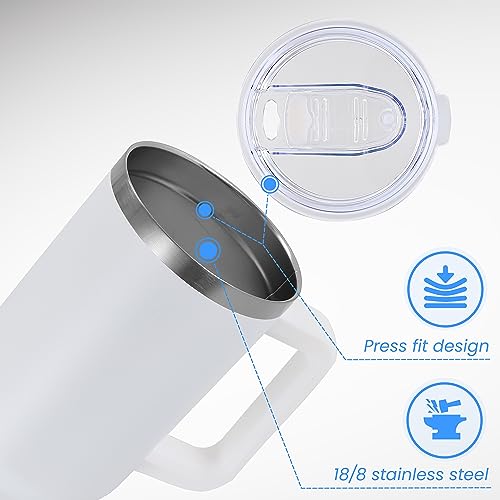 40 oz Tumbler with Handle and Straw