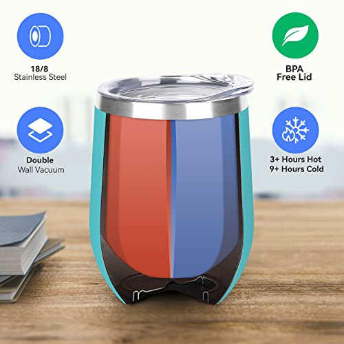 Stainless Steel Wine Tumbler Bulk with Lid (4 Count)