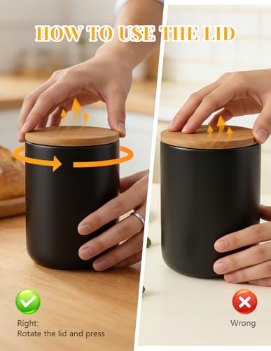 1000ml 33.8oz Ceramic Food Storage Containers with Lids