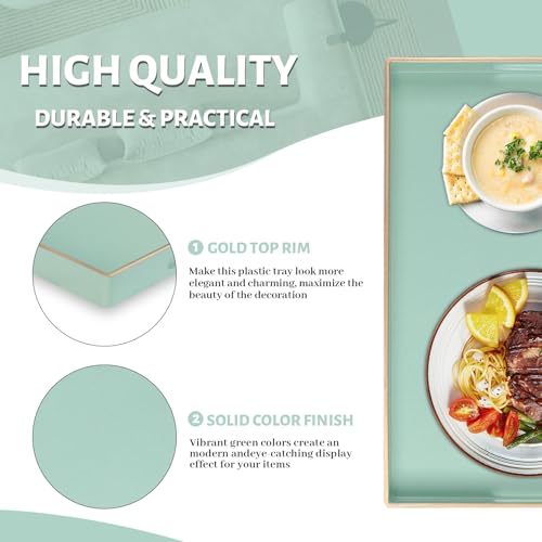 Mint Green Decorative Tray for Ottoman