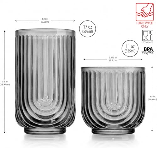 16 Piece Smoke Glassware Set (16 Count)
