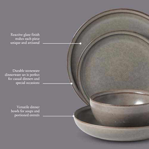 Beckett Stoneware Matte Reactive Glaze 16 Piece