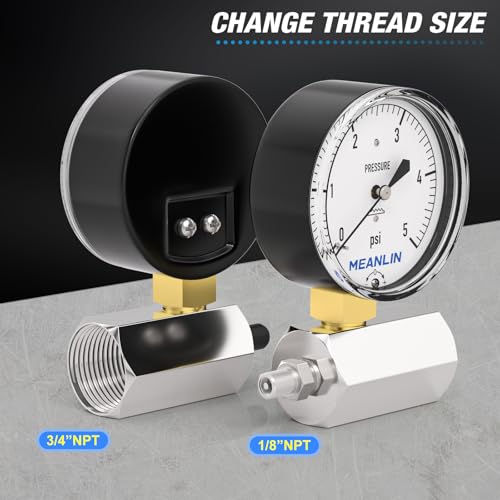 0 5Psi Diaphragm Type Capsule Low Pressure Gauge with 3
