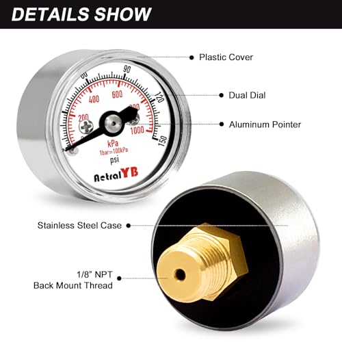 Mini 1 Inch Pressure Gauge