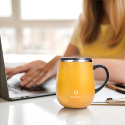 16 oz Insulated Coffee Mug with Lid and Handle