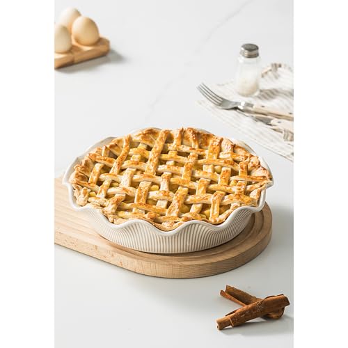 Ceramic Deep Pie Pan for Baking