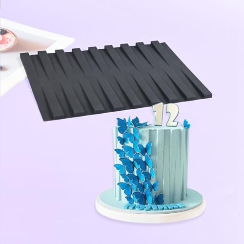 Silicone Lace Mold for Fondant Piano Key Pattern Embossing Mat for Cake Decorating