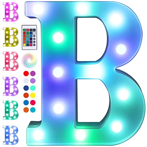 Colorful LED Letter Lights with Remote