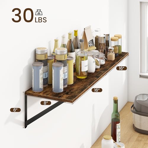 Deep Floating Shelves for Wall (2 Count)