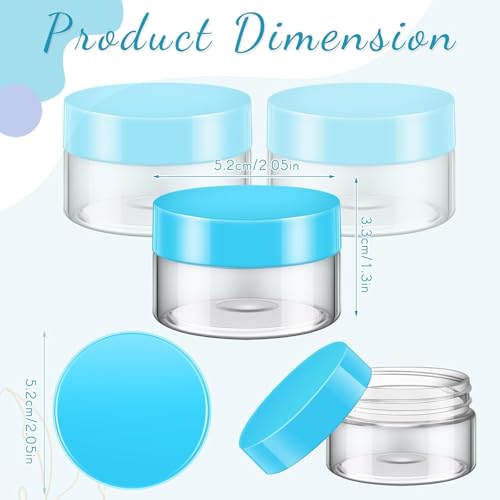 4 Pcs Plastic Jars Wide Mouth with Lids (4 Count)