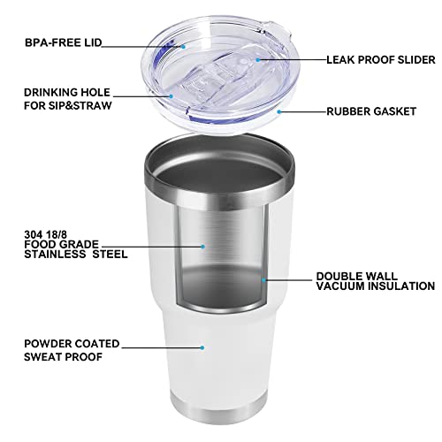 30 oz Tumbler with Lid and Straw (12 Count)