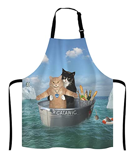 Funny Cats Adjustable Bib Apron