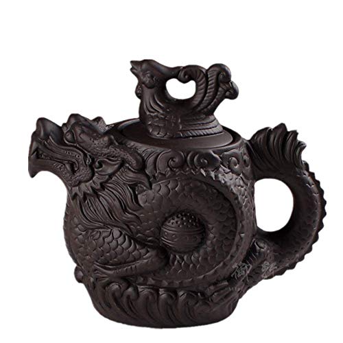 Authentic Yixing Teapot Dragon and Phoenix Tea Pot Big Capacity Purple Clay Tea Set Kettle Kung Fu Teapot