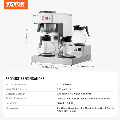 12 Cups Commercial Drip Coffee Maker