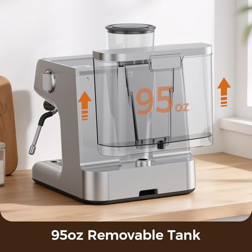 15 Bar Espresso Machine with Grinder & Milk Frother