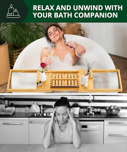 Premium Foldable Bathtub Tray Caddy