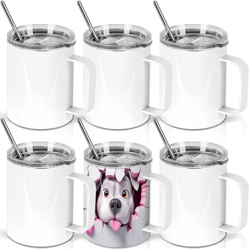 12 Oz Sublimation Coffee Mug Blanks With Handle (6 Count)