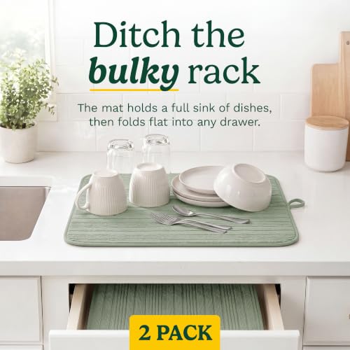 Cuisinart Dish Drying Mat for Kitchen Counter (2 Count)