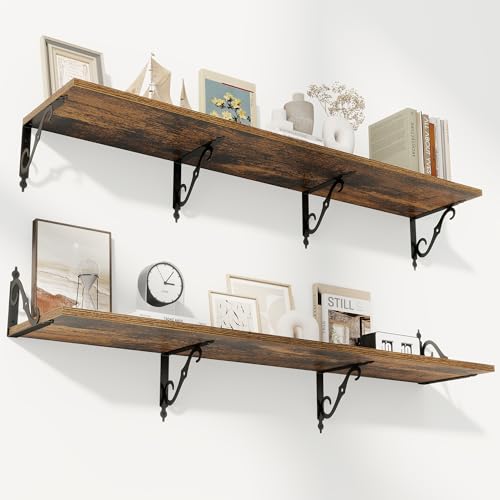 12 Inch Deep Floating Shelves for Wall (2 Count)