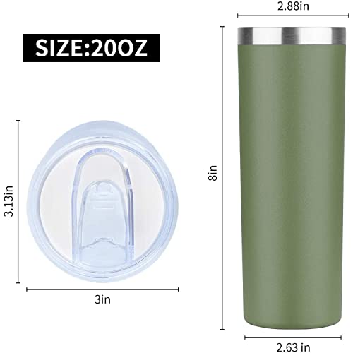 20 oz Skinny Tumblers Bulk Set (12 Count)