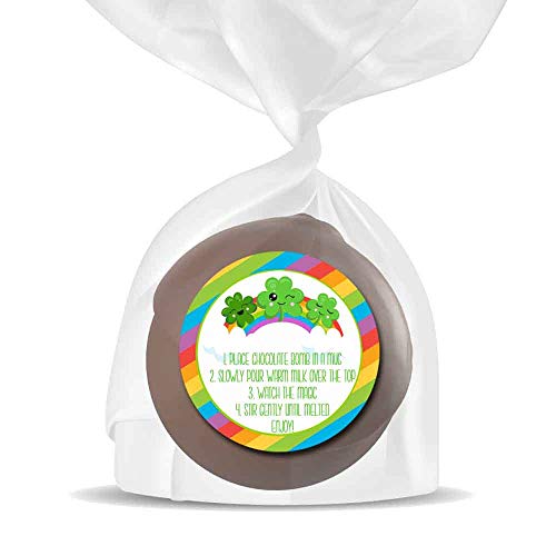 Four Leaf Clover Cocoa St. Patrick's Day Hot Cocoa Bomb Packaging Sticker Labels