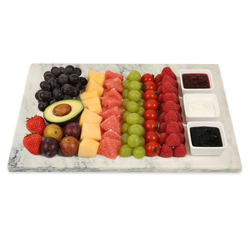 Marble Cheese and Pastry Board 16x20 Inch White Marble Board Large ﻿
