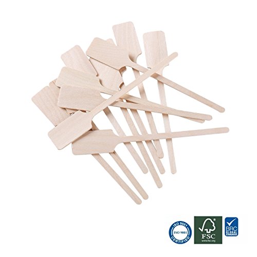 Green Product 6.25 Inch Wood Kayak Paddle Shape Sticks (100 Count)