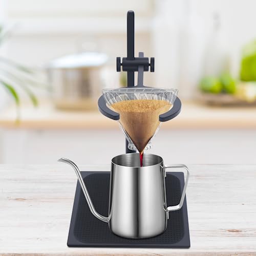Coffee Dripper Holder Silicone Base Glass Funnel Stand Portable Coffee Dripper Rack Hight Adjustable for Home Kitchen
