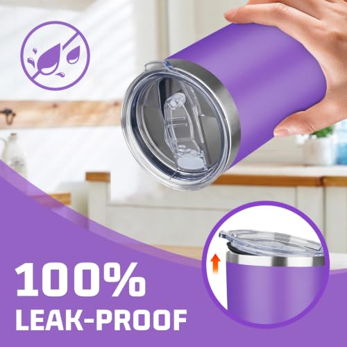 20oz Tumbler with Lid Double Wall Vacuum Insulated Travel Coffee Mug Stainless Steel Thermal Cup Powder Coated Sturdy Coffee Tumbler for Hot and Cold Beverage