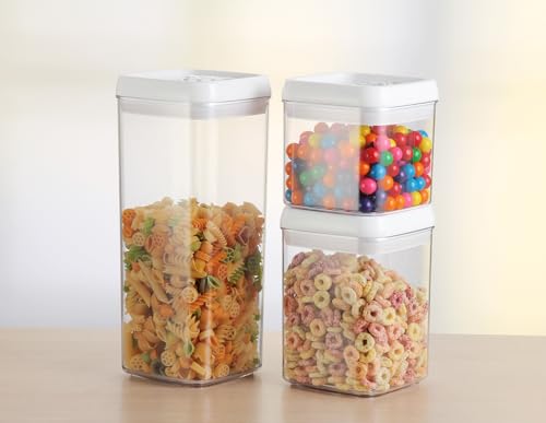 Flip Tite Food Storage Container 4" Small Size Airtight Lid Lock Top (3 Count)