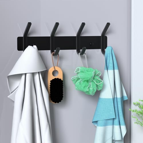 Wall Hooks Heavy Duty Aluminum Towel Hooks for Hanging Coat (2 Count)