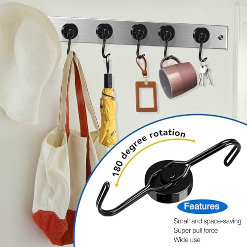 Magnetic Hooks Magnet Hook for Cruise Cabins Fridge 80LBS 6Pack (6 Count)