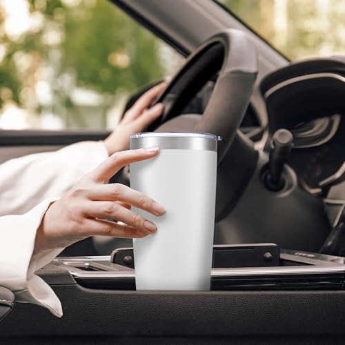 20 oz Tumbler with Lid Stainless Steel Insulated Tumblers Bulk Cups Mug (8 Count)