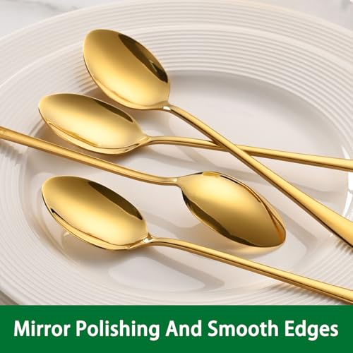 7.5 Inch Gold Iced Tea Spoons (8 Count)