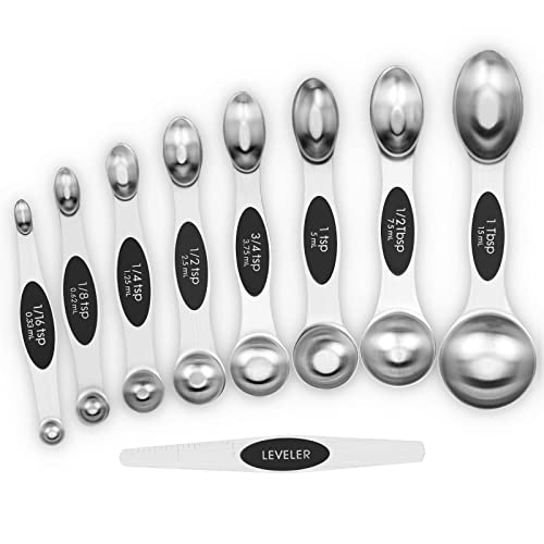 9 PCS Black Magnetic Measuring Spoons Set