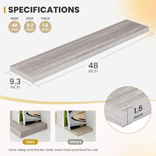 48 Inch Floating Shelves