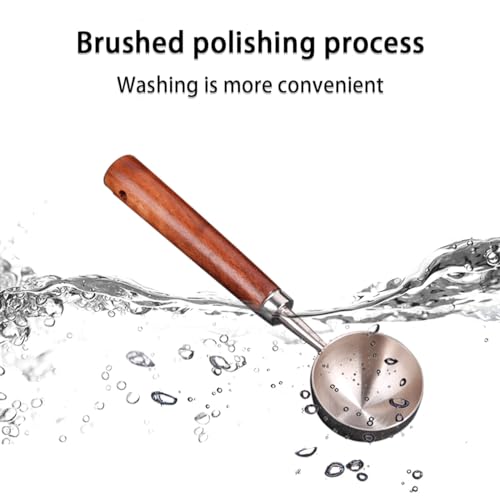 2 PCS Coffee Scoop Vintage Coffee Measuring Spoons Stainless Steel Coffees Spoon With Nature Walnut wood Handle Long Wooden Handle Coffees Scoop Kitchen Utensil Loose Tea Spoons Perfect for Coffee Tea