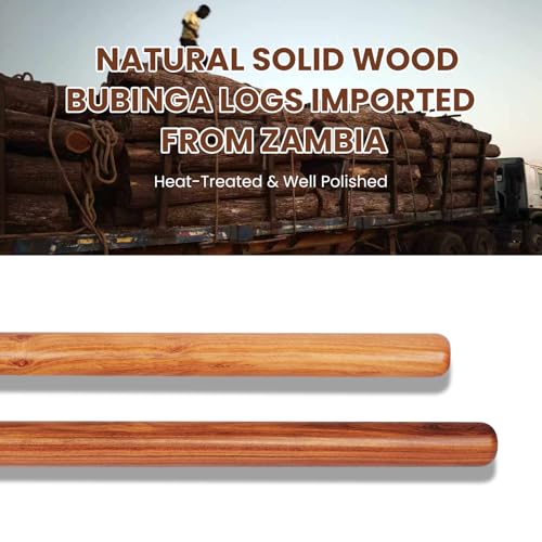 Natural High Density Solid Bubinga Wood French Rolling Pin