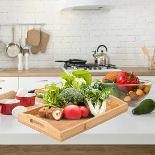 2 PCS Bamboo Serving Tray (2 Count)