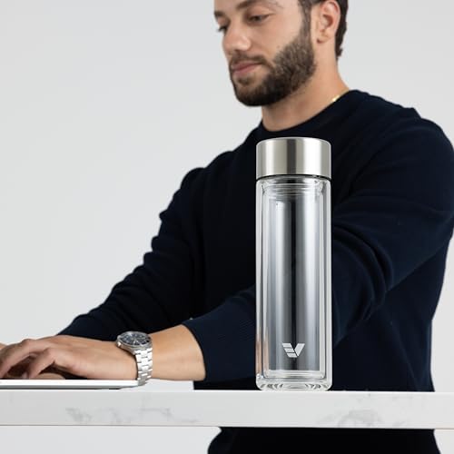Glass Multi Tea Infuser Bottle 14oz