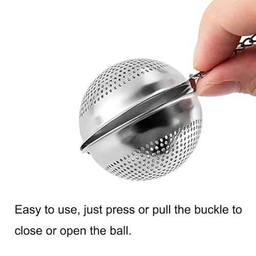 Food Grade 304 Stainless Steel Mesh Tea Ball 2.1 Inch Tea Infuser Strainer Filter Diffuser for Loose Tea (4.59 Count)