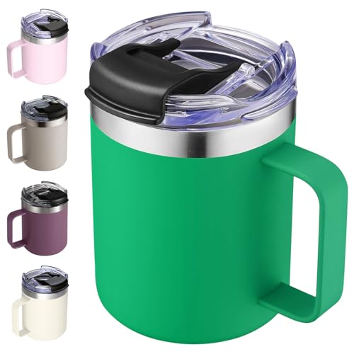 12oz Insulated Travel Coffee Mug with Handle