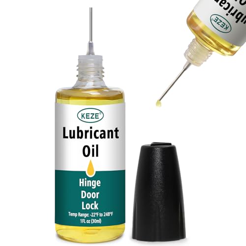 Door Hinge Lubricant Door Squeaky Fix Lubricating Oil for Noise Synthetic Knife Oil Lube for Lock Hinge Hair Trimmers Knife Pivot Machine Tools Watch Keyhole with Needle Oiler 1 oz