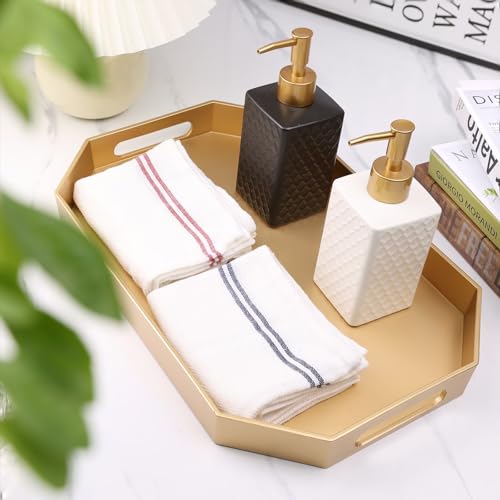 Gold Decorative Tray with Handles