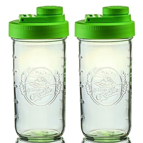 Mason Jar Drinking Cup Pint and Half Drinking Lid and Azure 24oz Jar