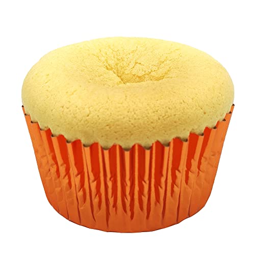 Standard Orange Foil Cupcake Liners Muffin Baking Cups for Party and More (100 Count)