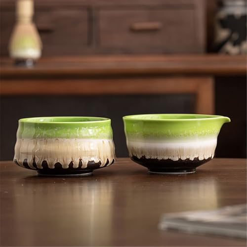 Ceramic Matcha Kit for Breakfast Afternoon Tea Contains Bowl Tea Brush Stand