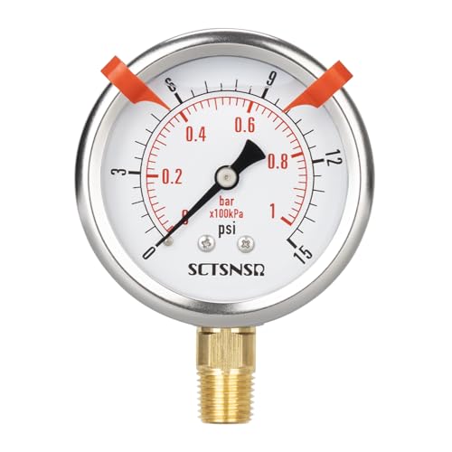 0 to 15 Psi Pressure Gauge